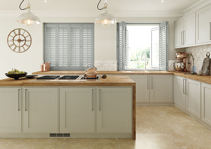 Bromley, Smoke Grey - Full Height Twist&Fit Plantation Shutter - Image 9